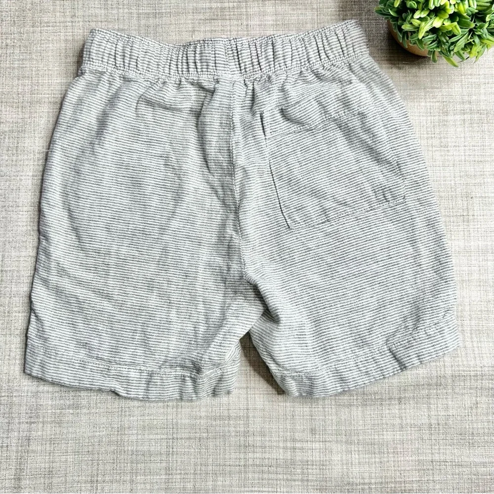 Crewcuts linen/ cotton blend shorts, elasticized waist, nautical stripes